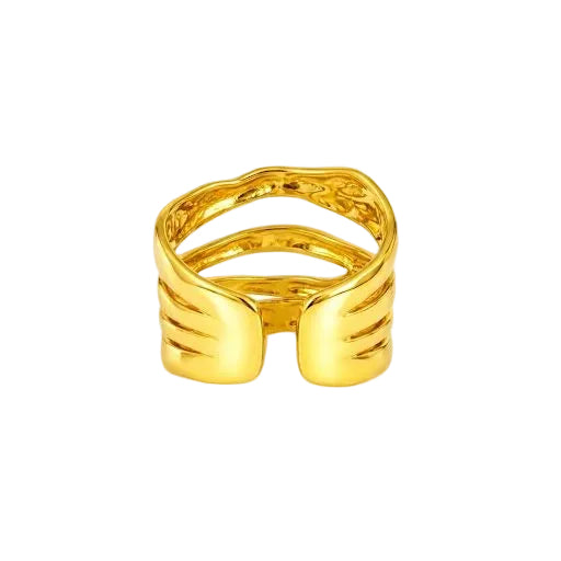 Chunky Layered Cross Ring