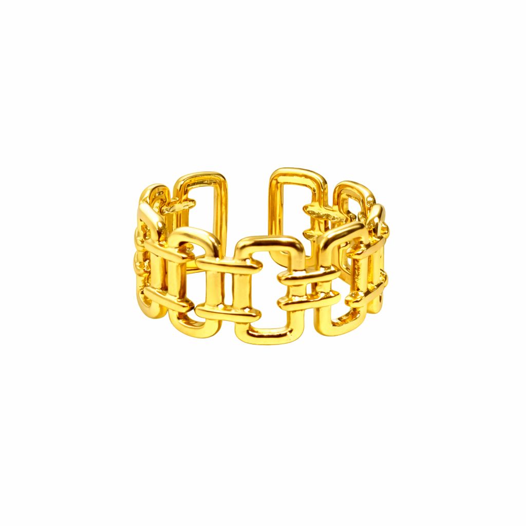 Bold Gold Chunky Chain Link Ring
