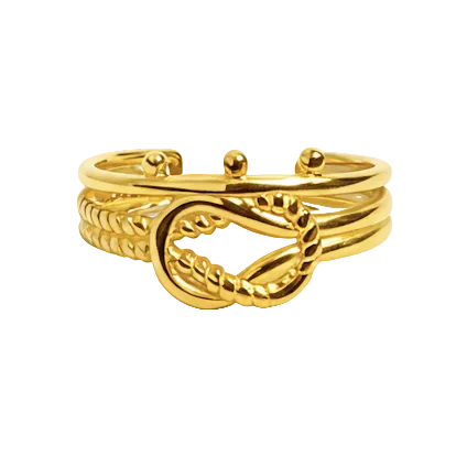 Looped Infinity Gold Ring
