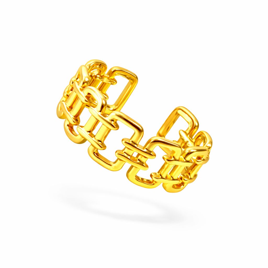 Bold Gold Chunky Chain Link Ring
