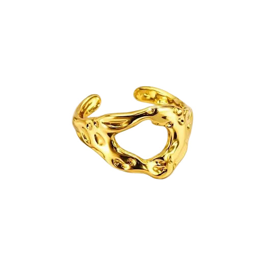 Chunk Organic Molten Gold Ring