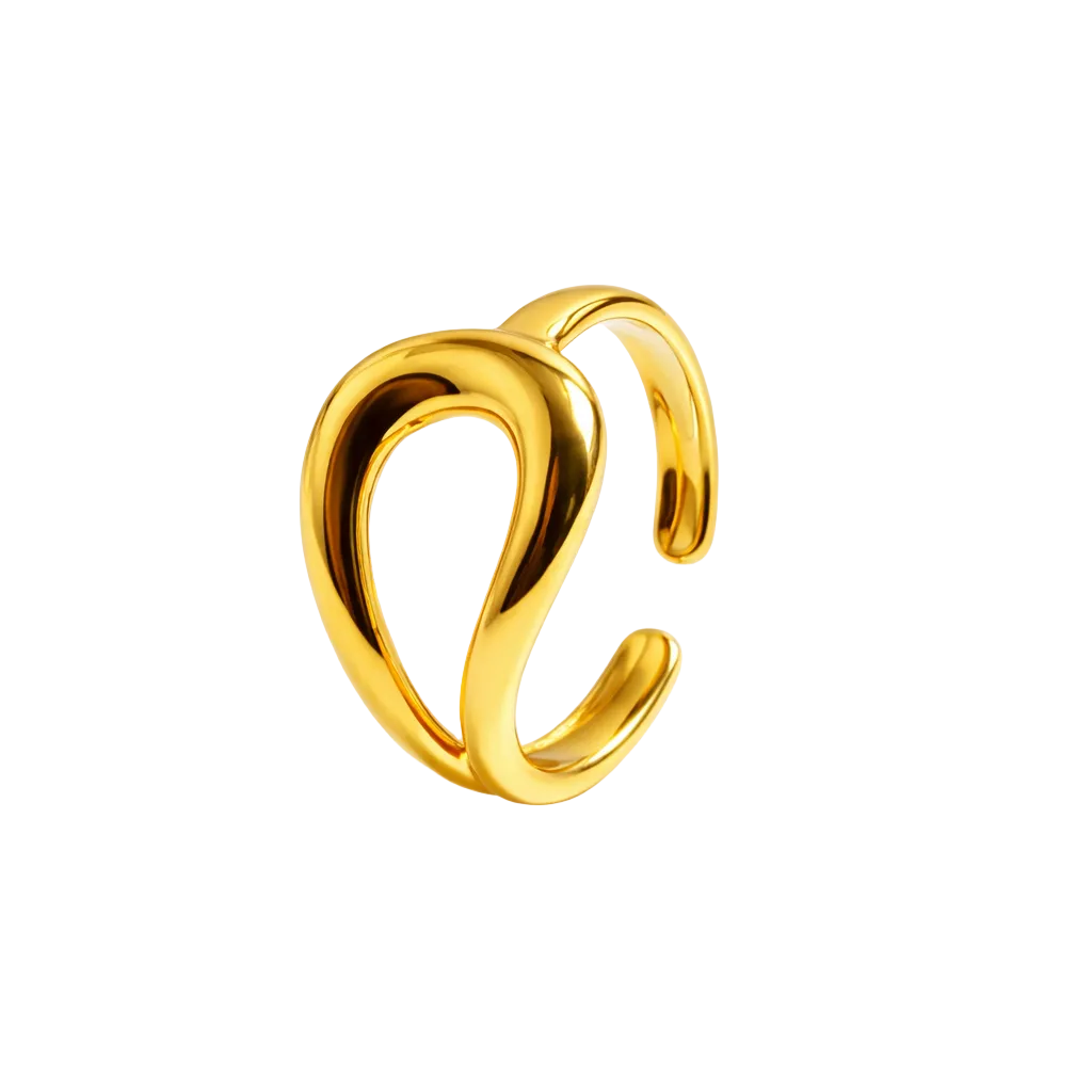 Chunky Oval Gold Ring