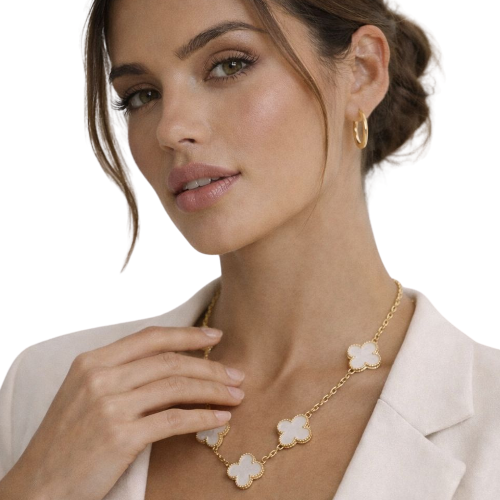 Black V-Cleef Necklace