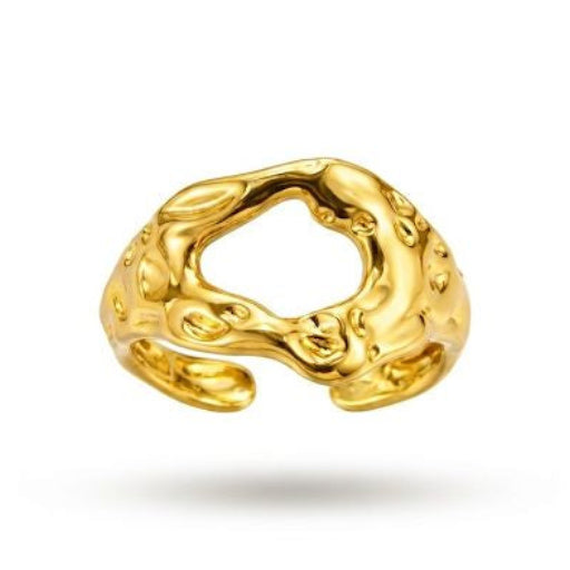 Chunk Organic Molten Gold Ring