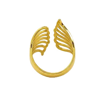 Gold Angel Wing Wrap Ring