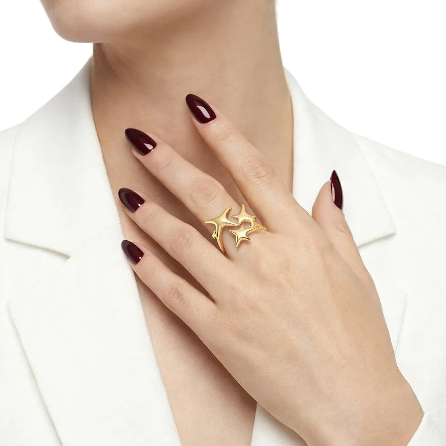 Triple Star Ring