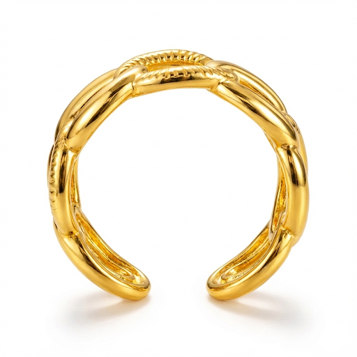 Cuban Chain Cuff Ring