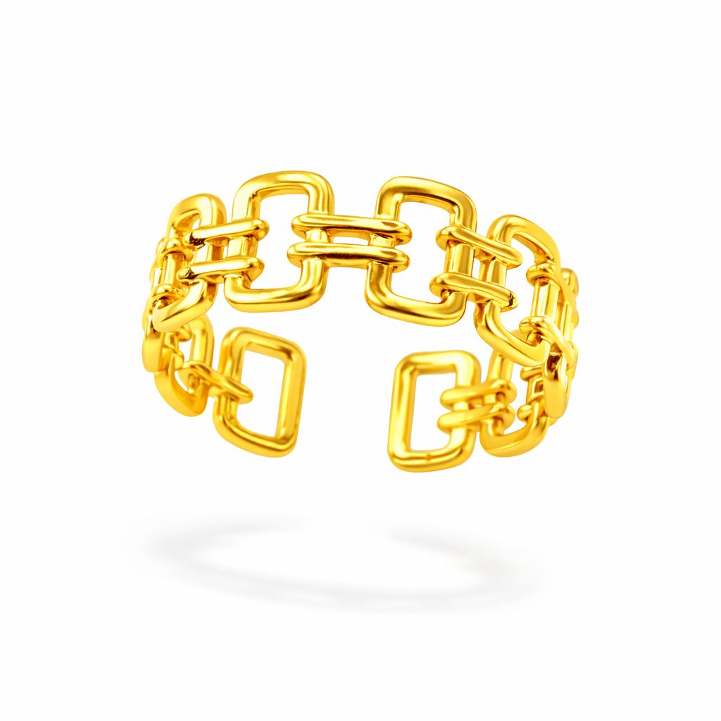 Bold Gold Chunky Chain Link Ring