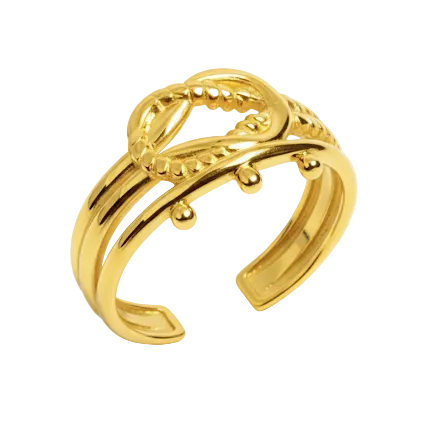 Looped Infinity Gold Ring