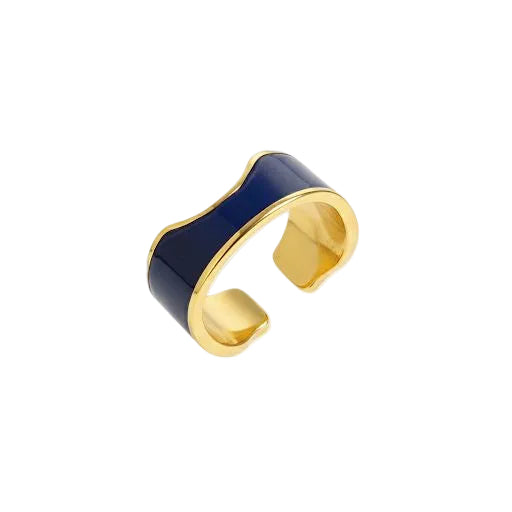 Navy Blue Enamel Cuff Band