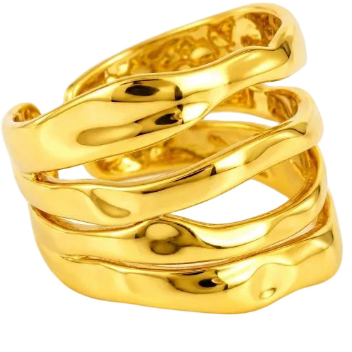 Chunky Layered Cross Ring