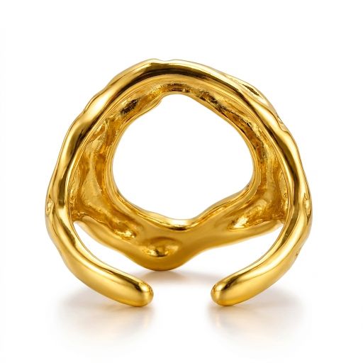 Chunk Organic Molten Gold Ring