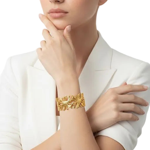 Gold Sculptural Infinity Cuff