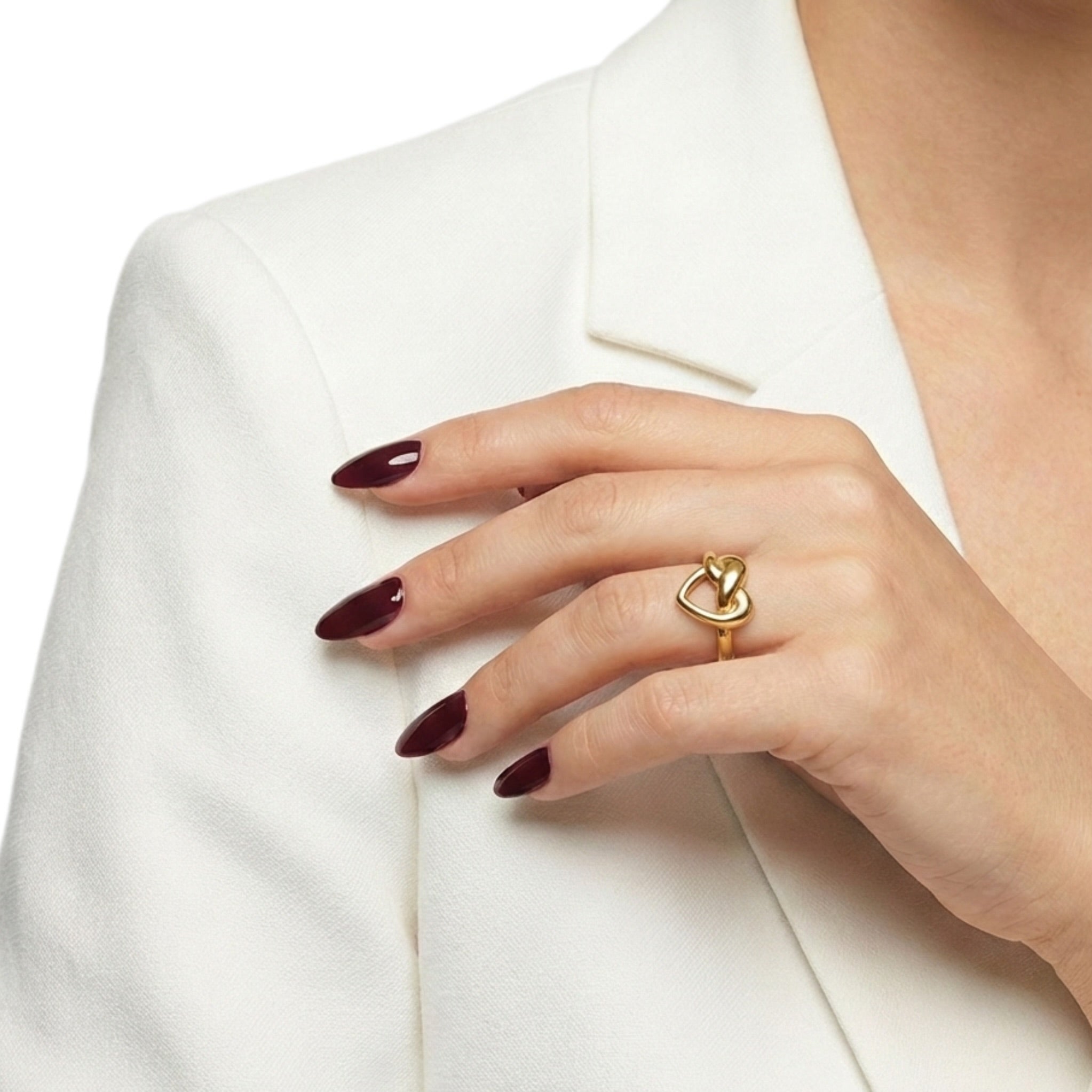 Gold Abstract Heart Ring