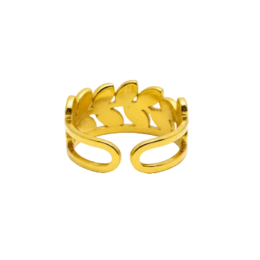 Gold Leaf Pattern Ring