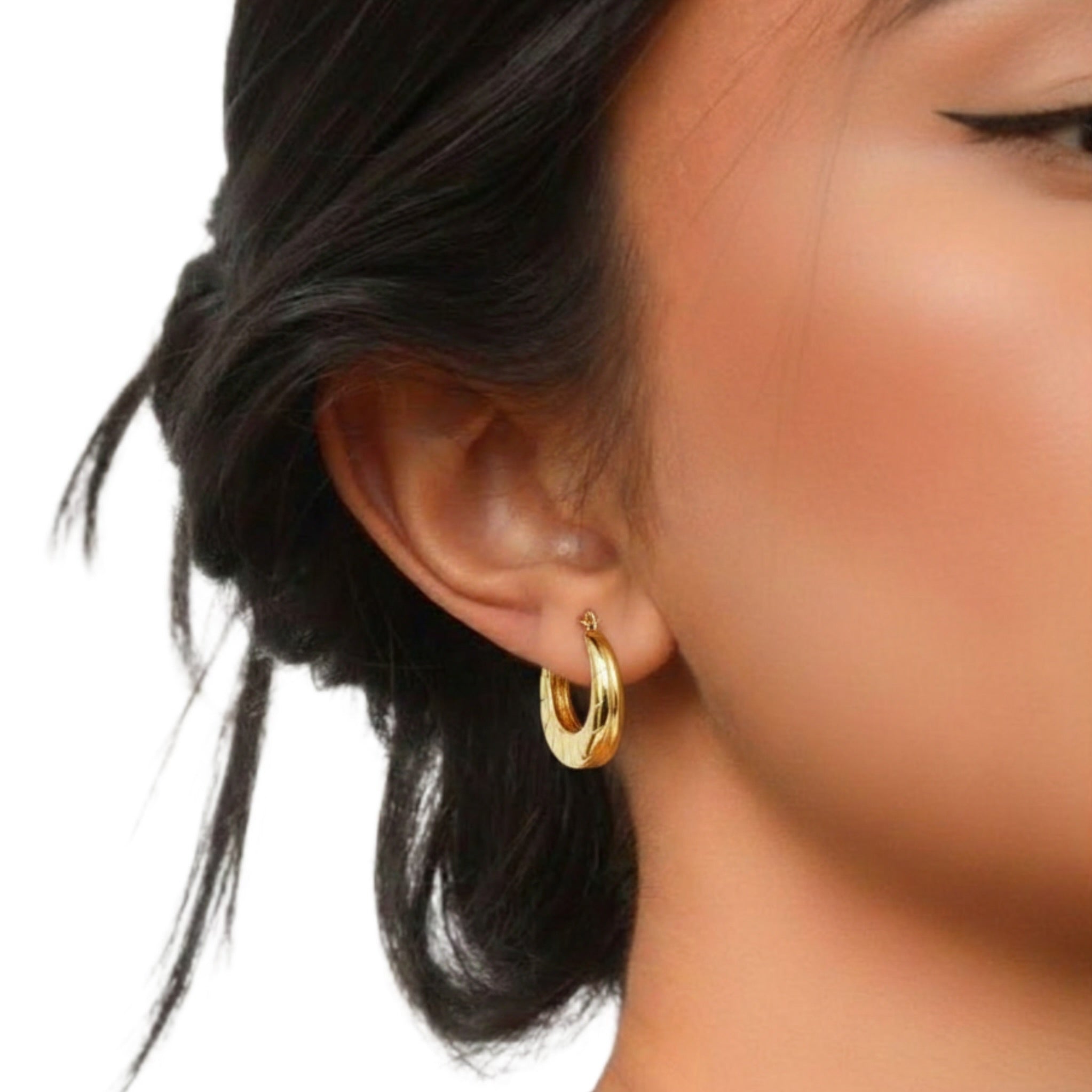 Puffy Gold Hoops