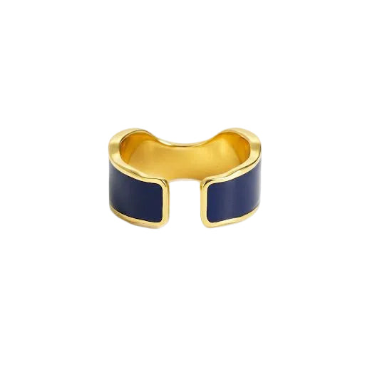 Navy Blue Enamel Cuff Band