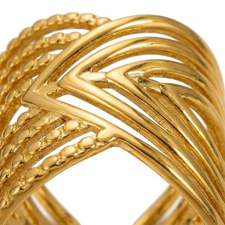 Gold Intertwined Ring
