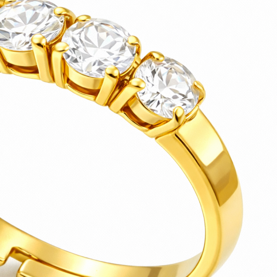 Five Stone Round Diamonds Ring