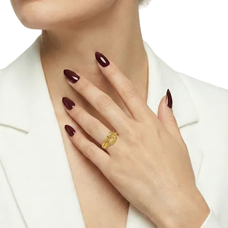 Looped Infinity Gold Ring