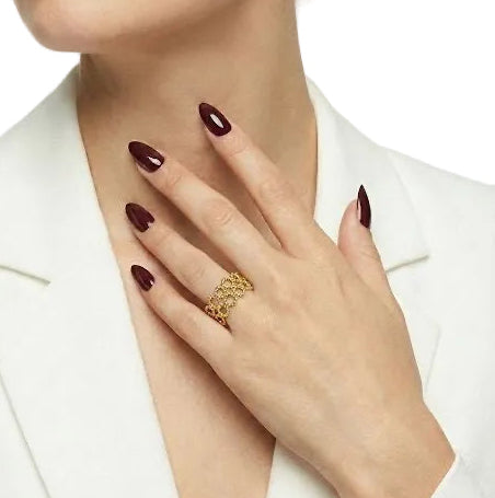 Aura Honeycomb Statement Ring