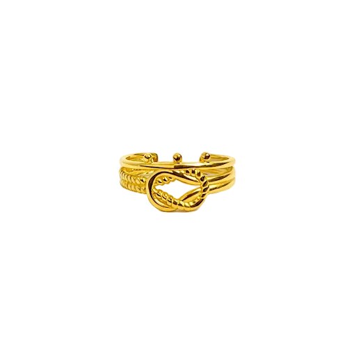 Looped Infinity Gold Ring