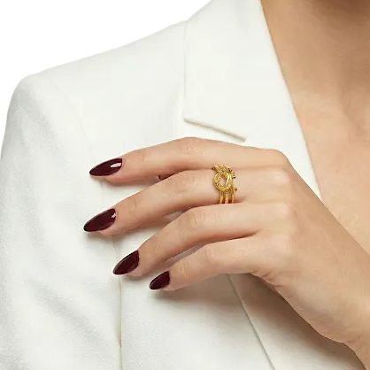 Looped Infinity Gold Ring