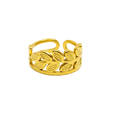 Gold Leaf Pattern Ring