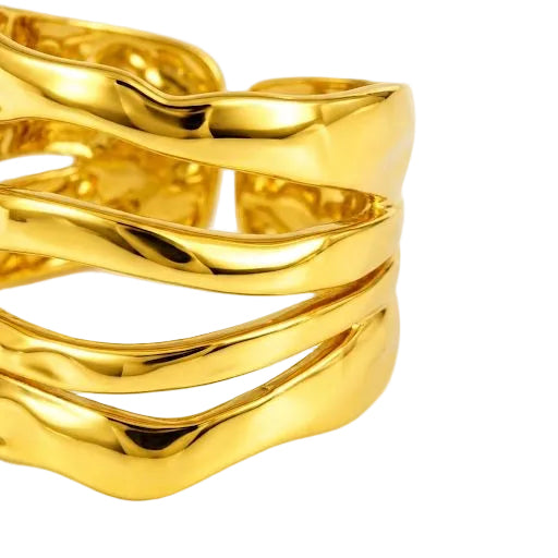 Chunky Layered Cross Ring