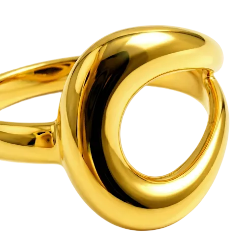 Chunky Oval Gold Ring