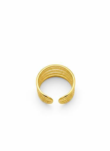 Modern Five-Tier Beaded Stacked Ring