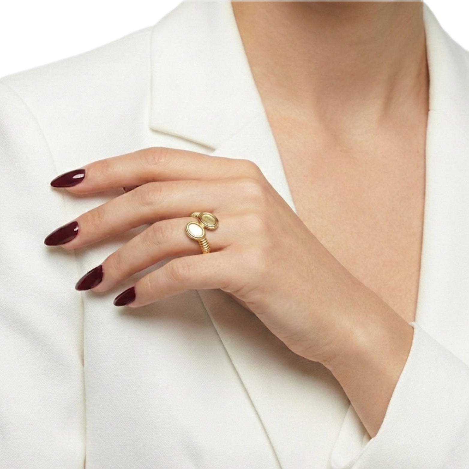 Gold Vintage Double Oval Ring