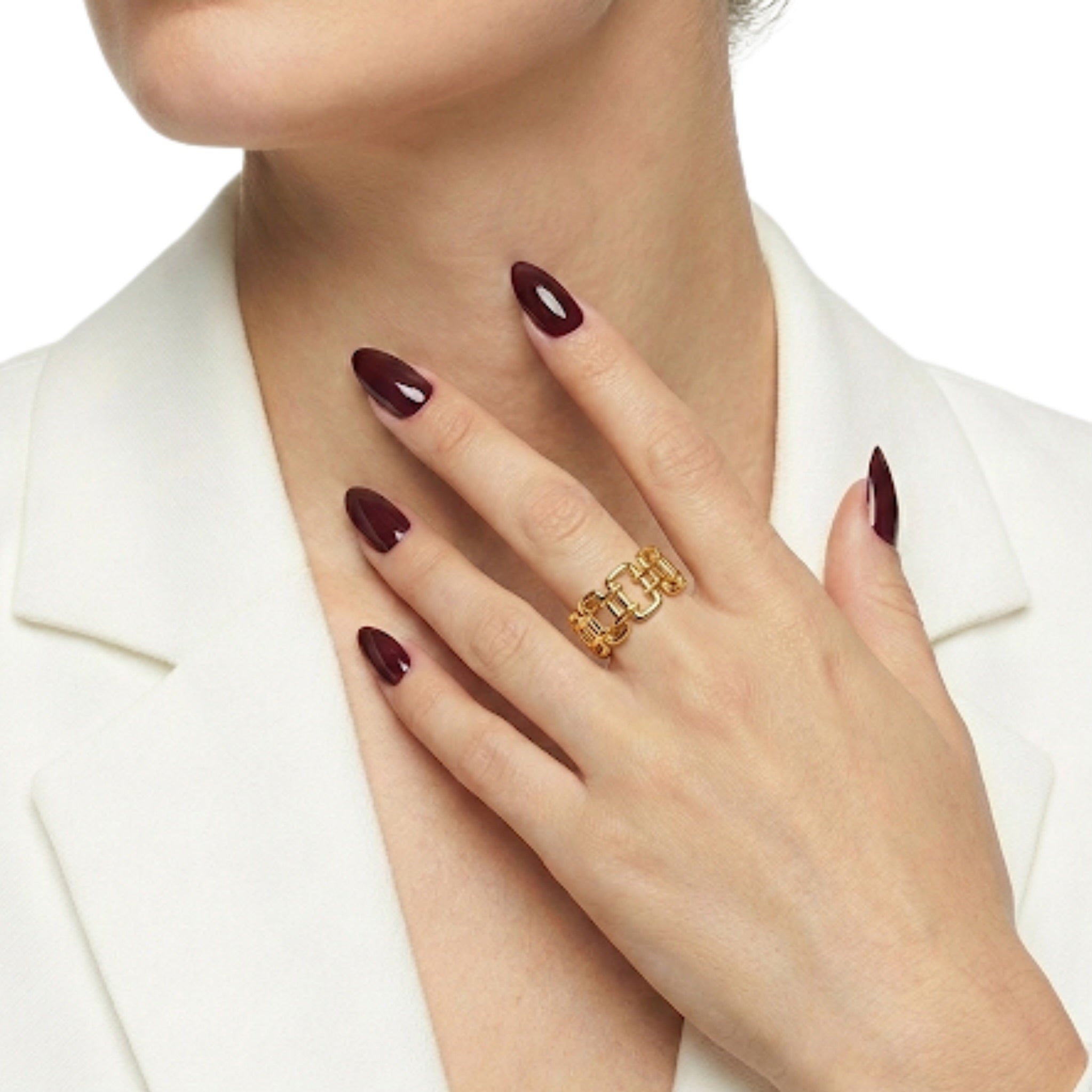 Bold Gold Chunky Chain Link Ring