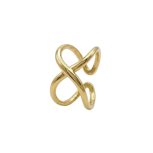Criss Cross Gold Ring