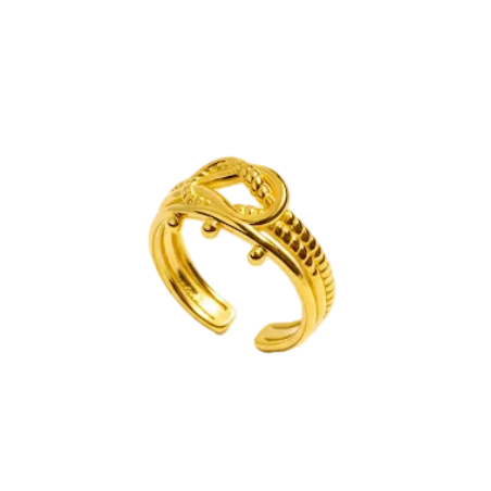 Looped Infinity Gold Ring
