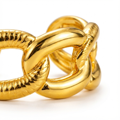 Cuban Chain Cuff Ring