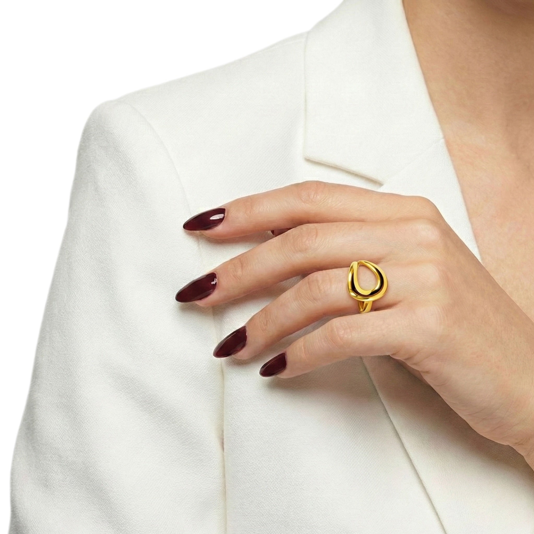Chunky Oval Gold Ring