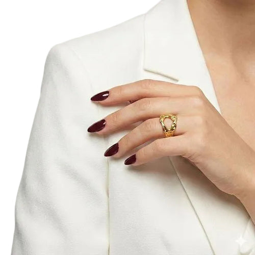 Chunk Organic Molten Gold Ring