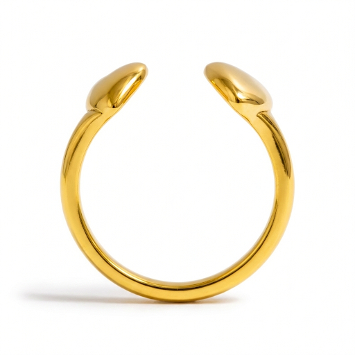 Gold Double Heart Ring