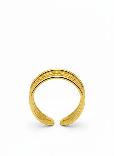 Modern Five-Tier Beaded Stacked Ring