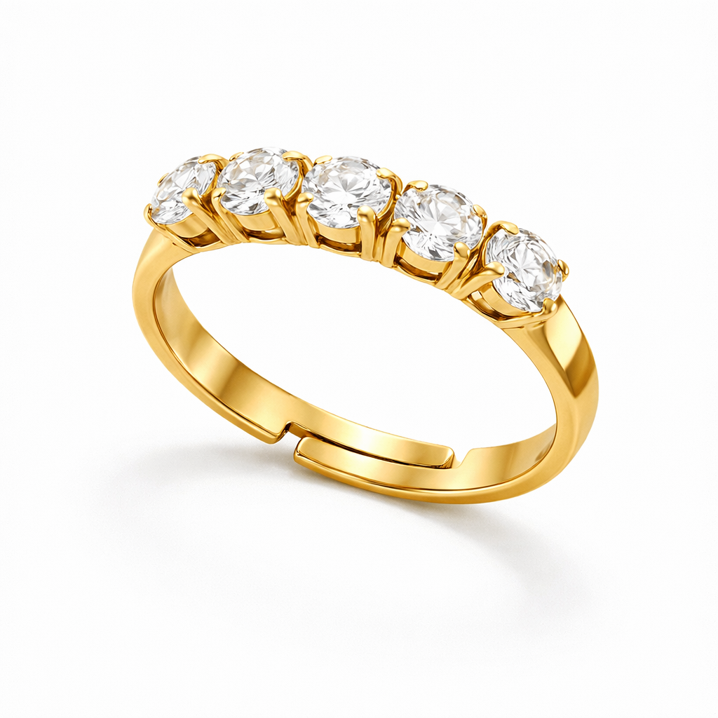 Five Stone Round Diamonds Ring