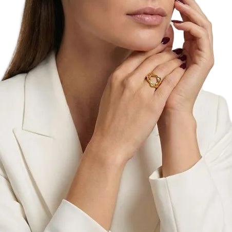 Chunk Organic Molten Gold Ring