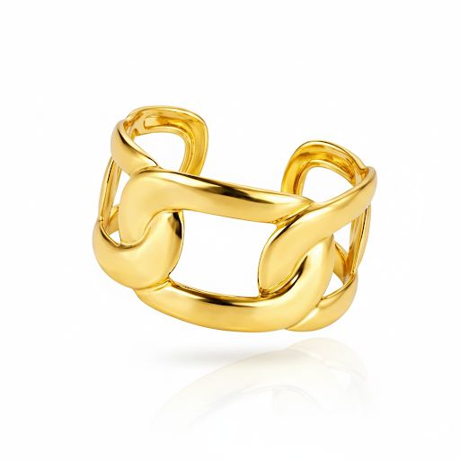 Chunky Gold Chain Link Bangel