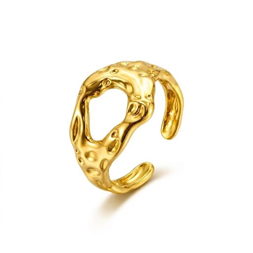 Chunk Organic Molten Gold Ring