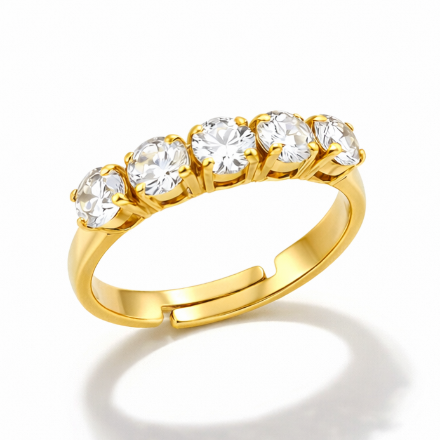 Five Stone Round Diamonds Ring