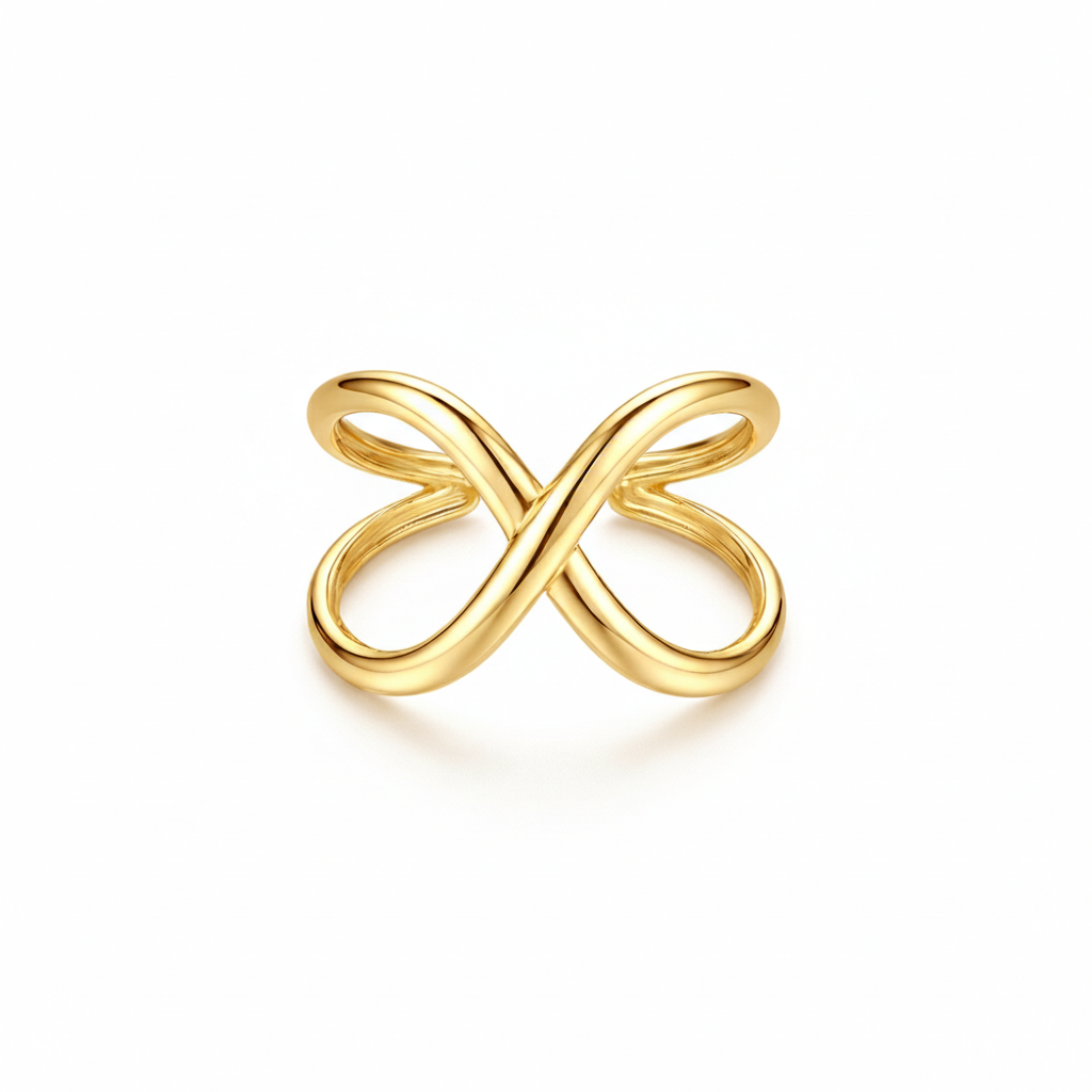 Criss Cross Gold Ring