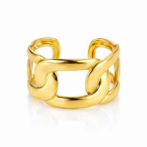 Chunky Gold Chain Link Bangel