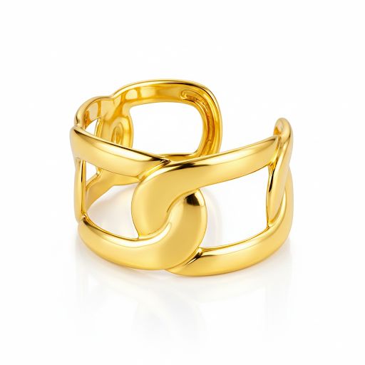 Chunky Gold Chain Link Bangel