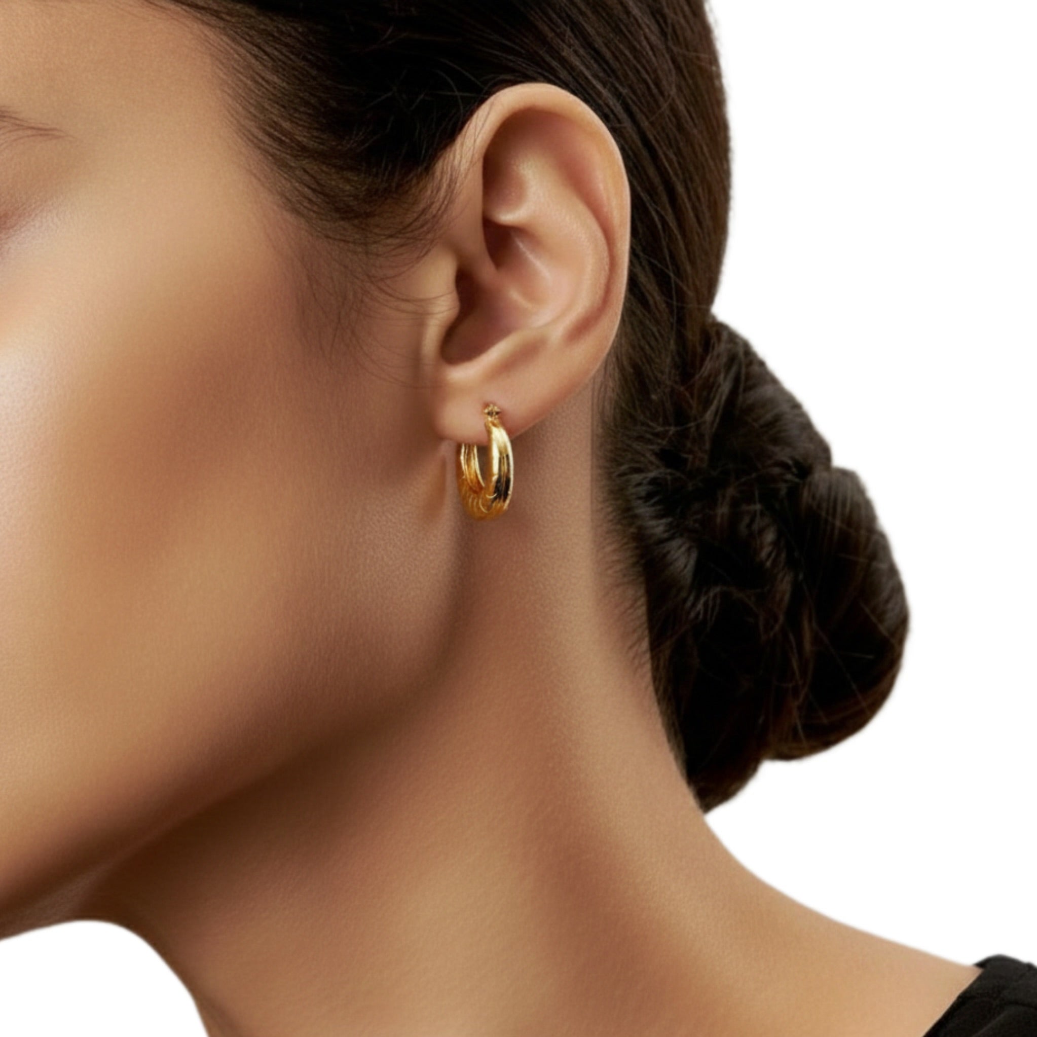 Puffy Gold Hoops