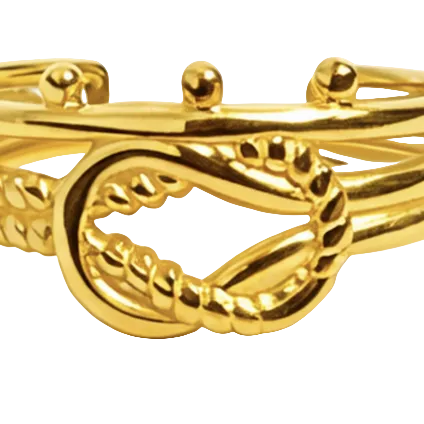 Looped Infinity Gold Ring